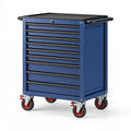 Chariot à outils 75 x 45 x 95 cm en acier bleu à 8 tiroirs mobile
