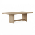Table à manger 180 x 90 x 75 cm en bois chêne clair style contemporain